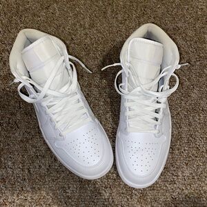 Jordan 1 mid triple white
